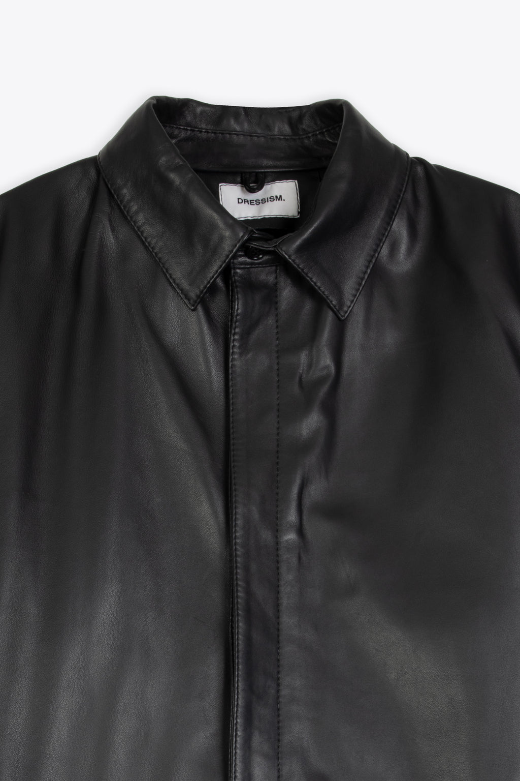 alt-image__Camicia-relaxed-fit-in-pelle-nera---Chicago-Leather-Shirt