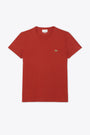 Rusty red Pima cotton t-shirt with logo embroidery 