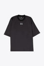 T-shirt nera in mesh con logo stampato in bianco - Soccer Tee 