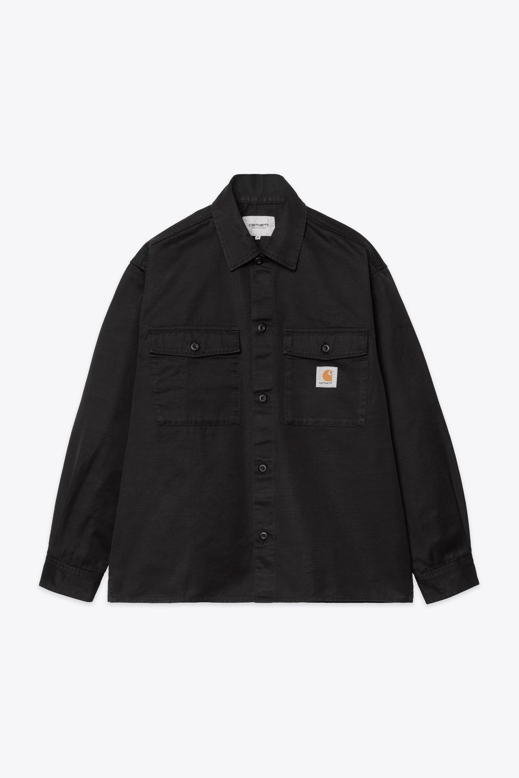 alt-image__Overshirt-nera-in-twill-di-cotone-con-tasche-al-petto---Kelly-Shirt-Jac