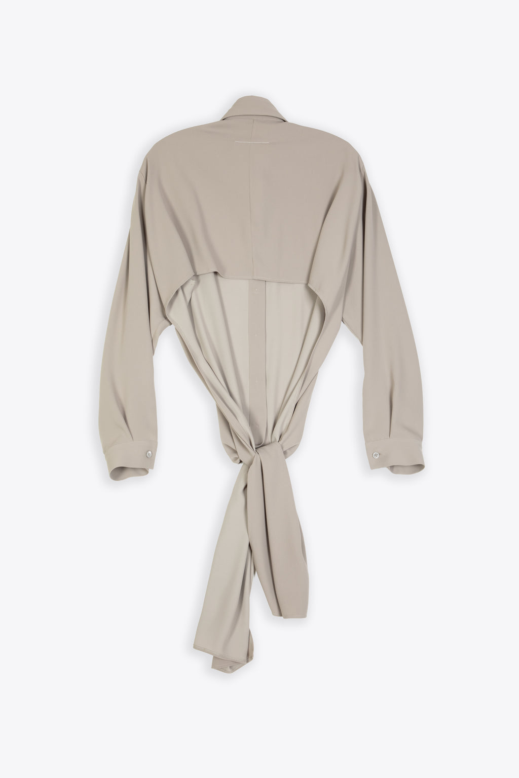 alt-image__Camicia-cropped-color-sabbia-con-bande-annodate-in-vita