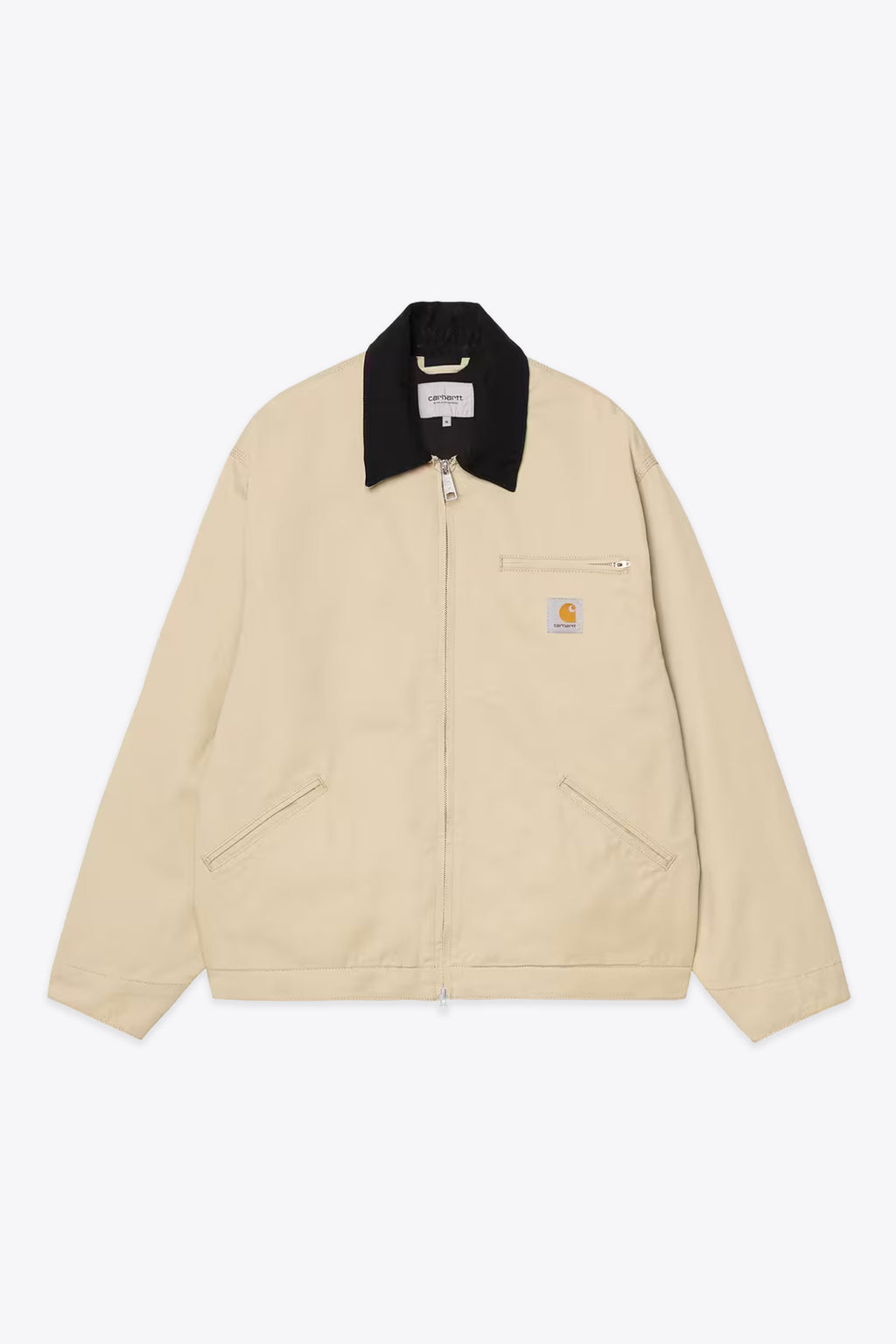 alt-image__Giubbotto-in-cotone-beige-con-colletto-nero-a-contrasto---OG-Detroit-Jacket