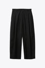Pantalone nero ampio con pince - Essential Wool Trousers 