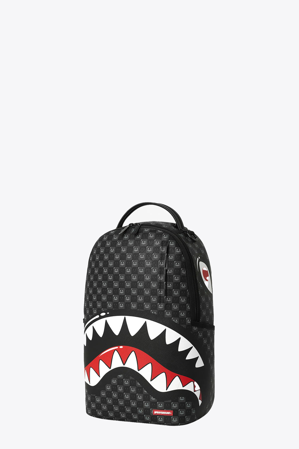 alt-image__Black-check-pvc-backpack-with-smiles-and-shark-mouth-signature---Shark-in-Paris-WTF-Bubbly-Black-Check-Backpack