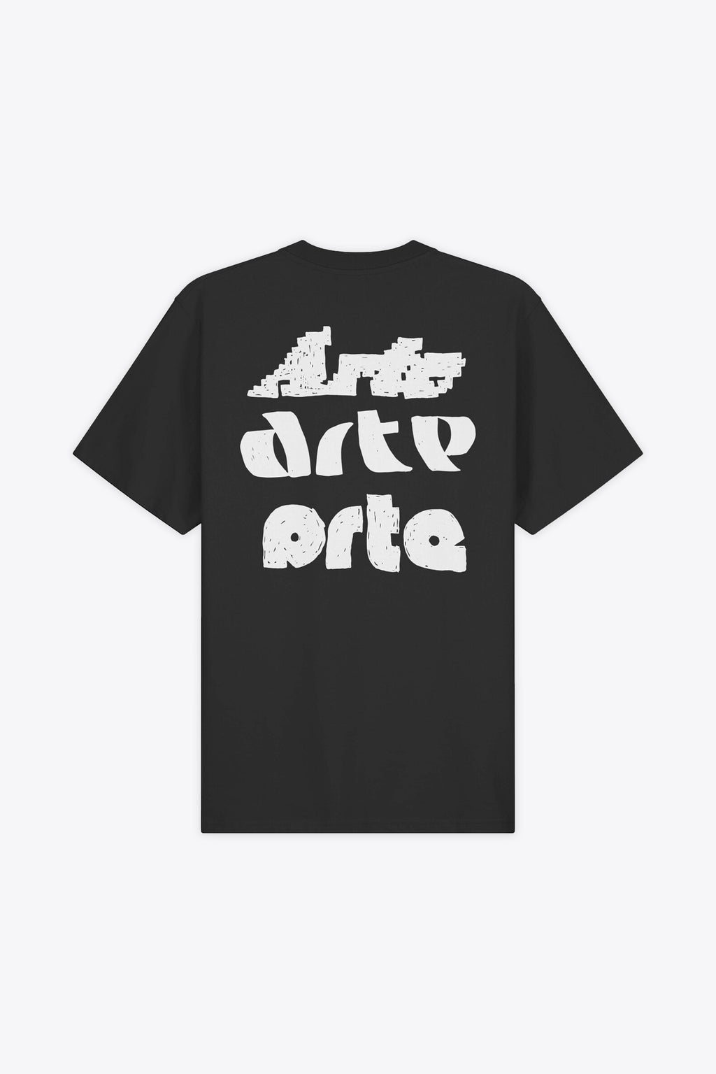 alt-image__T-shirt-nera-in-cotone-con-logo-multiplo-sul-retro---Multi-Arte-Print-T-Shirt