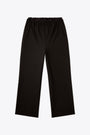 Pantalone baggy nero in fresco lana con vita elastica in nylon - P Yrite R2 