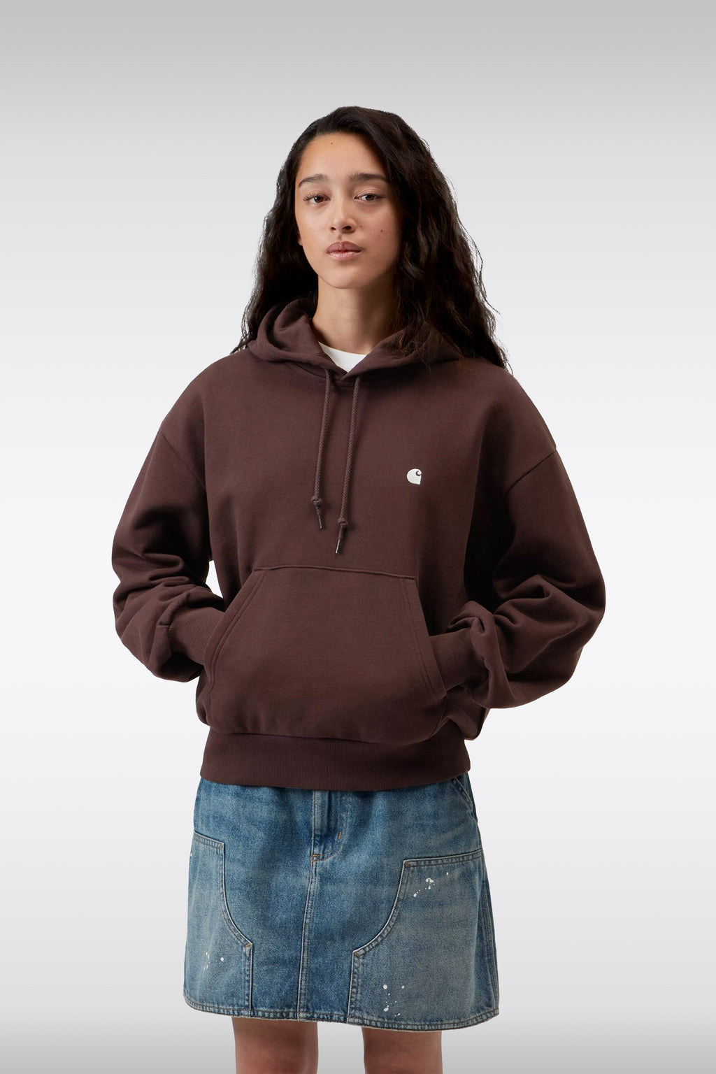 alt-image__Felpa-marrone-balloon-fit-con-cappuccio---W-Hooded-Casey-Sweatshirt