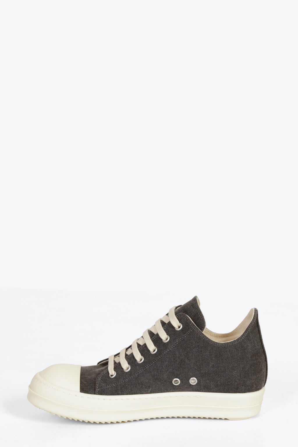 alt-image__Dark-grey-canvas-lace-up-low-sneakers---Low-Sneaks