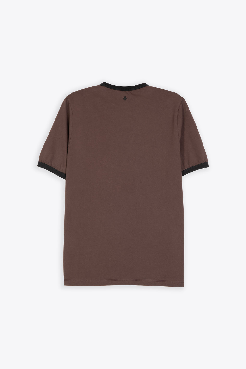 alt-image__Brown-cotton-t-shirt-with-contrasting-black-crewneck-and-sleeves-hem---Muscle-Tee