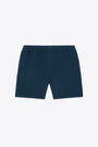 Short in cotone a nido d'ape blu navy con elastico in vita 