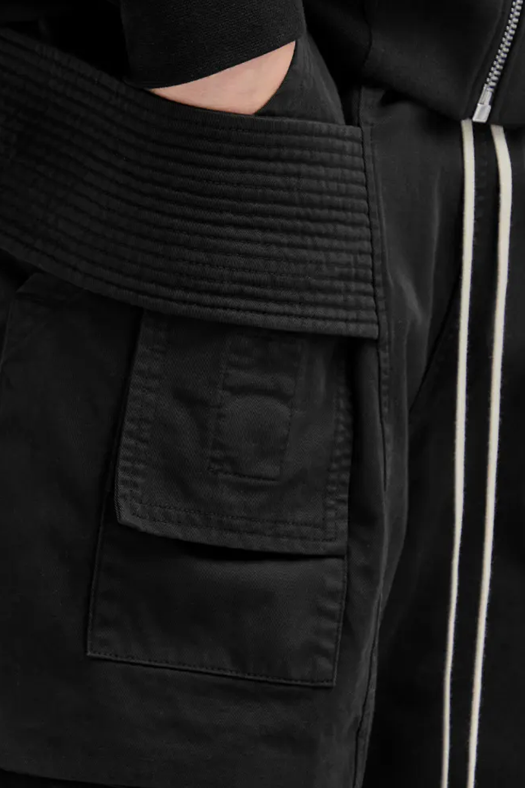 alt-image__Pantalone-nero-cargo-in-twill-baggy-fit---Creatch-Wide-Cargo-Drawstring