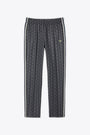 Pantalone nero e grigio con motivo jacquard monogram 