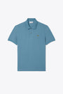 Polo in cotone piquè ultra leggero blu avion regular fit 