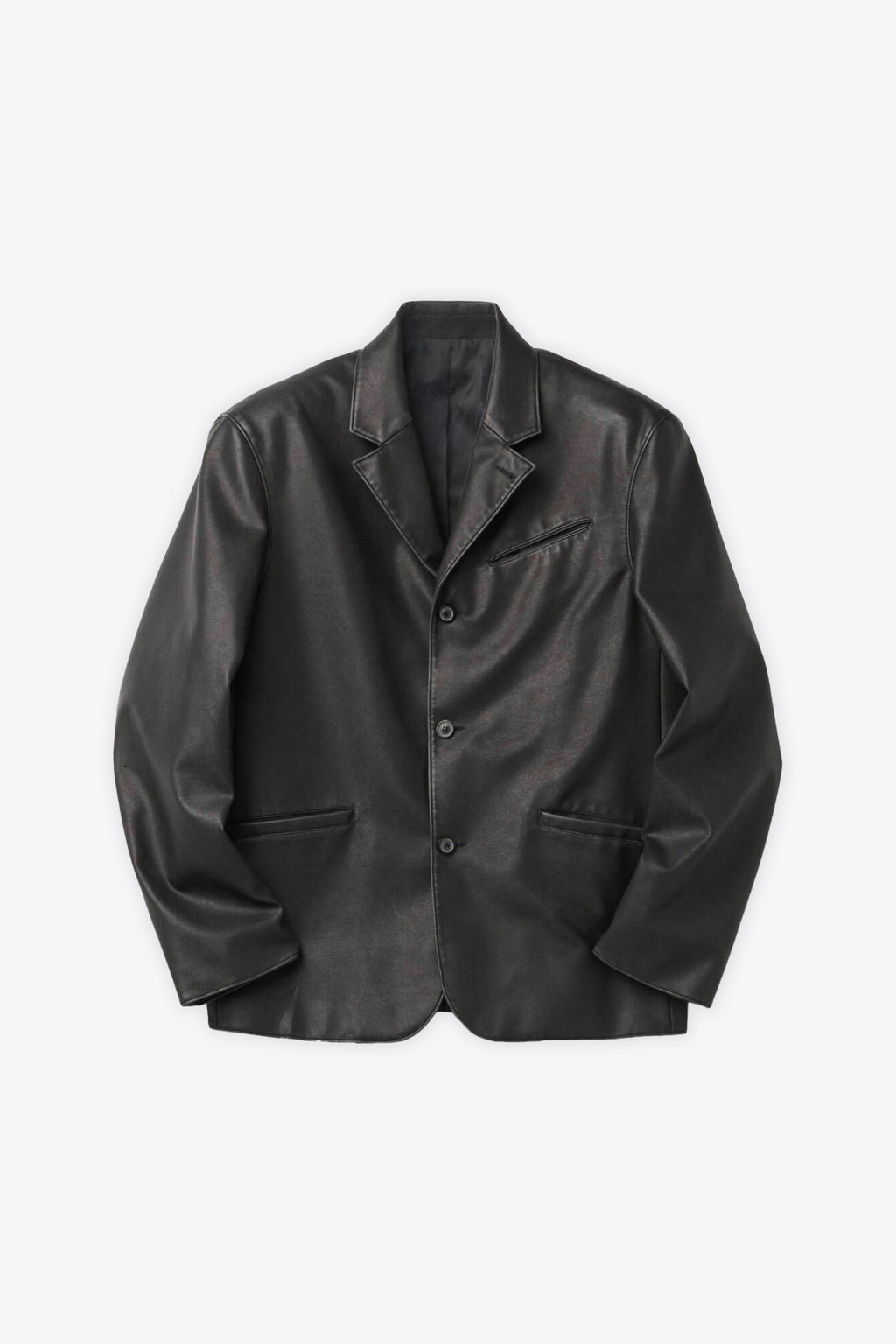 alt-image__Blazer-nero-in-similpelle-stonewashed---Washed-Fake-Leather-Blazer