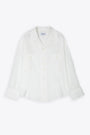 Camicia bianca in cotone con tasche al petto - Cuba Shirt 