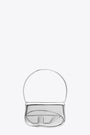 Borsa in pelle metallizzata argento - 1DR Shoulder Bag 