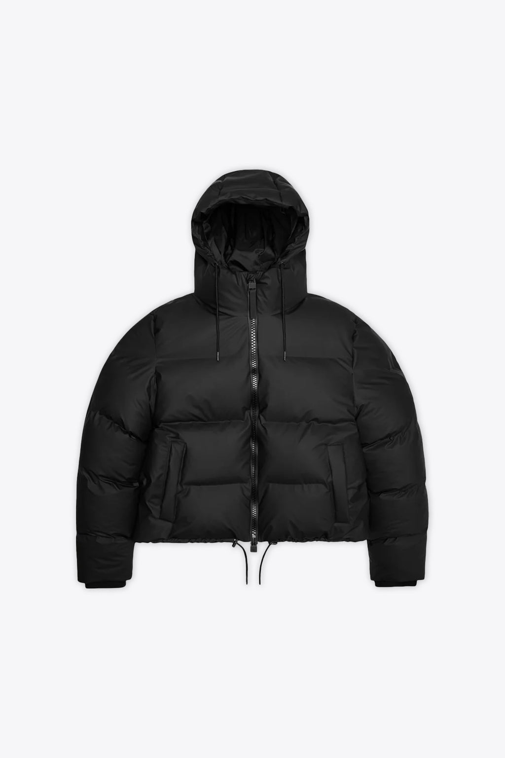 alt-image__Piumino-cropped-in-pvc-impermeabile-nero-con-cappuccio---Alta-Short-Puffer-Jacket