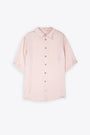 Camicia in satin rosa con manica corte - Pure Shirt 