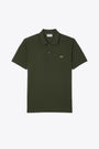 Polo in cotone piquè verde militare regular fit 