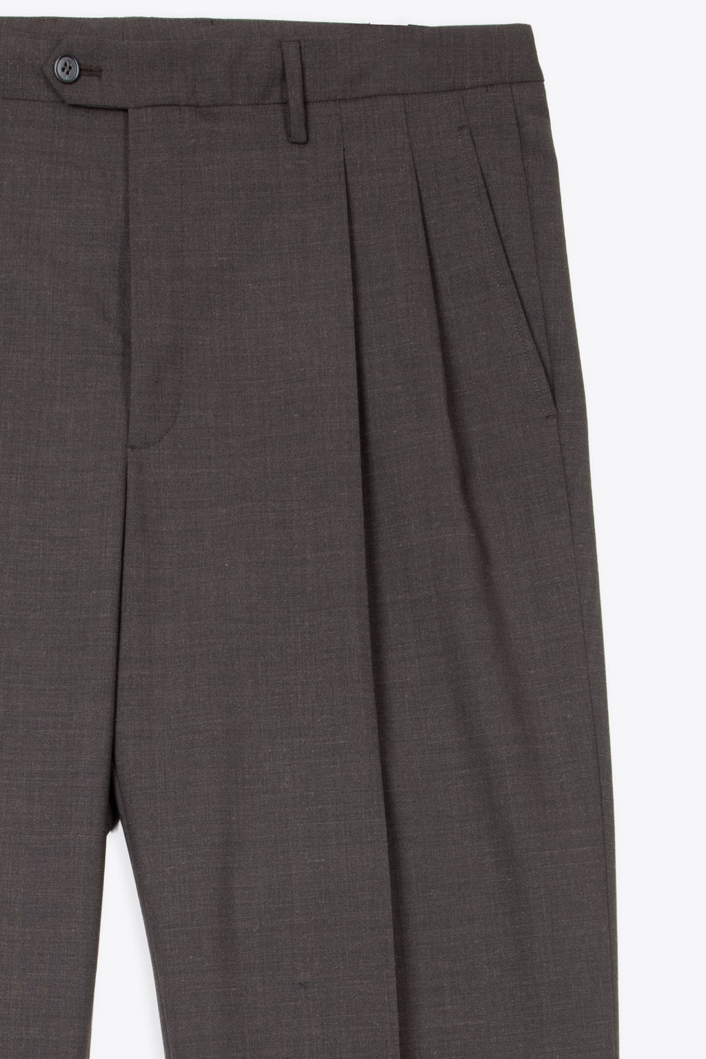 alt-image__Pantalone-in-fresco-lana-marrone-con-doppia-pince