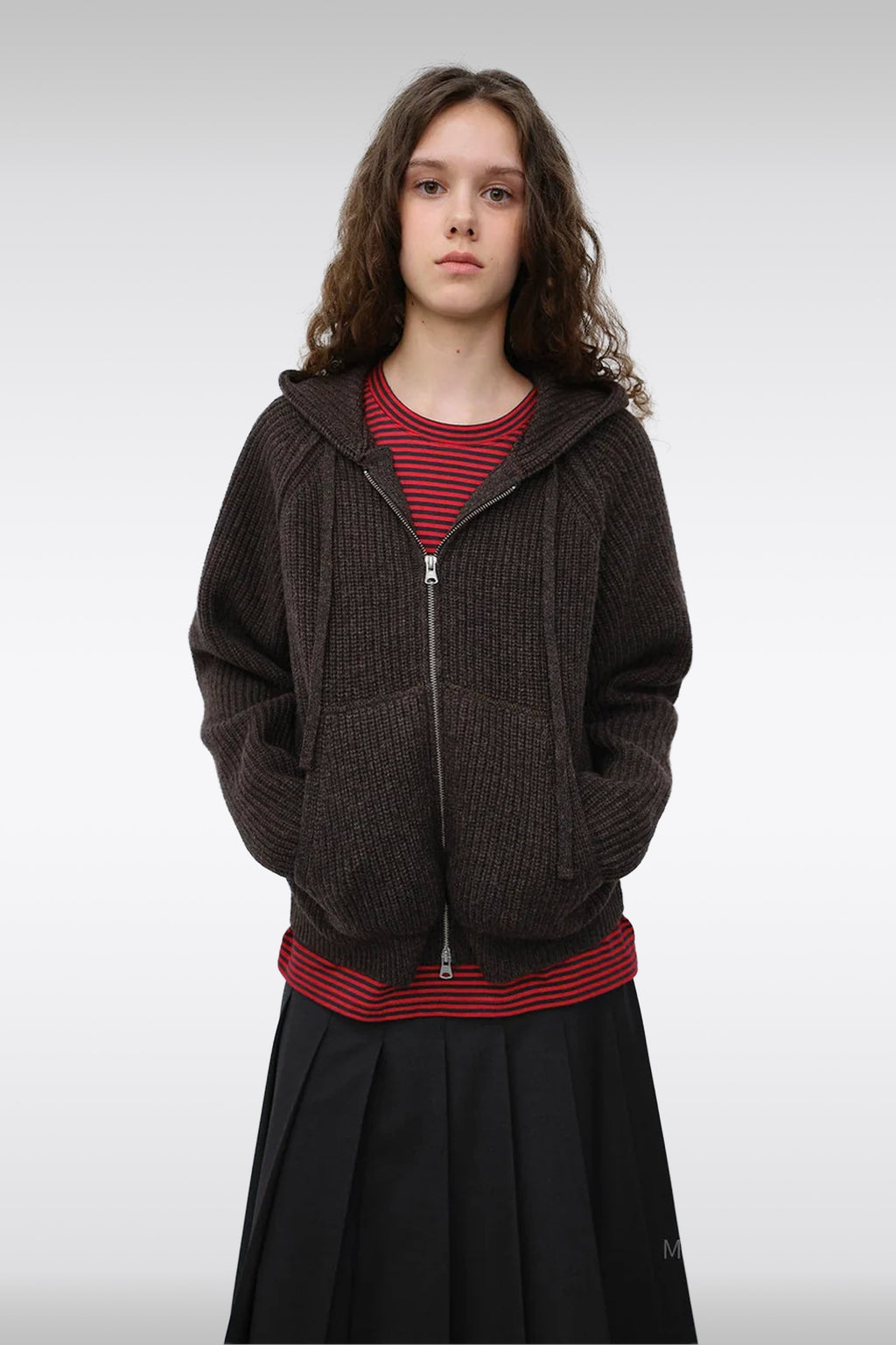 alt-image__UNISEX-HOODED-KNIT-CARDIGAN-Marrone