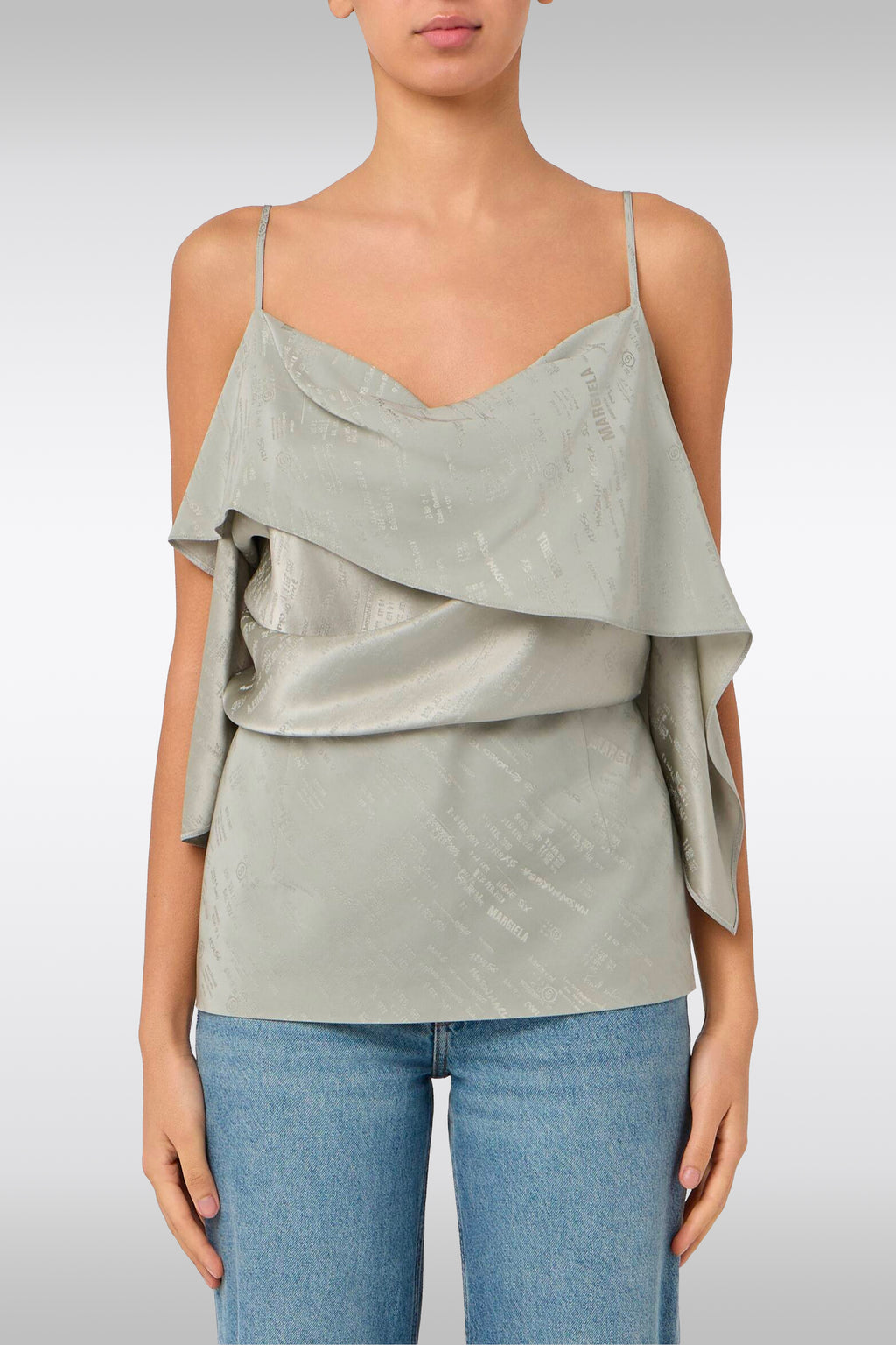 alt-image__Top-in-viscosa-grigio-perla-con-logo-jacquard-e-spalline-sottili