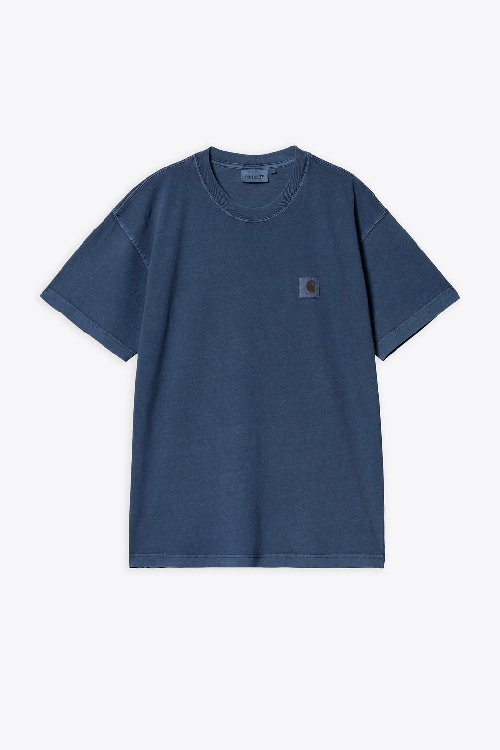 alt-image__Washed-blue-cotton-t-shirt-with-chest-logo---S/S-Nelson-T-Shirt