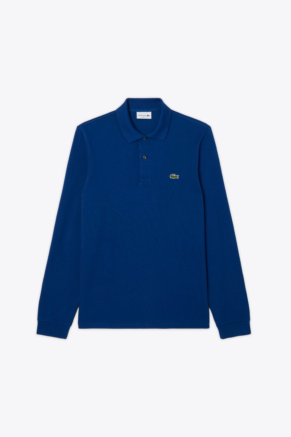 alt-image__Royal-blue-piquè-cotton-polo-shirt-with-long-sleeves