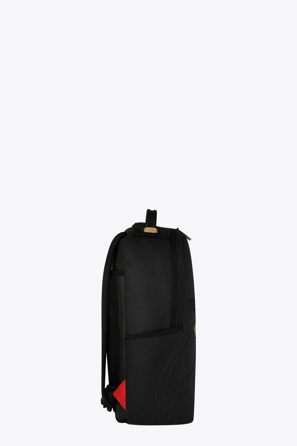 alt-image__Black-pvc-backpack-with-gold-tooth-detail---Blacked-Out-Embossed-Gold-Tooth-Backpack