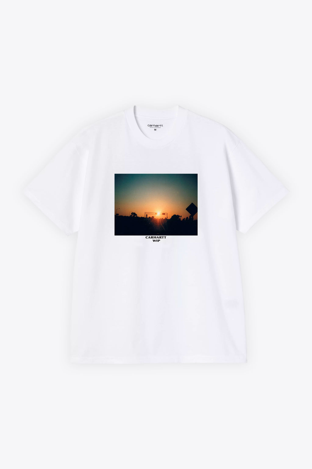 alt-image__White-cotton-t-shirt-with-photographic-prints-and-logo---S/S-Warm-Views-T-shirt