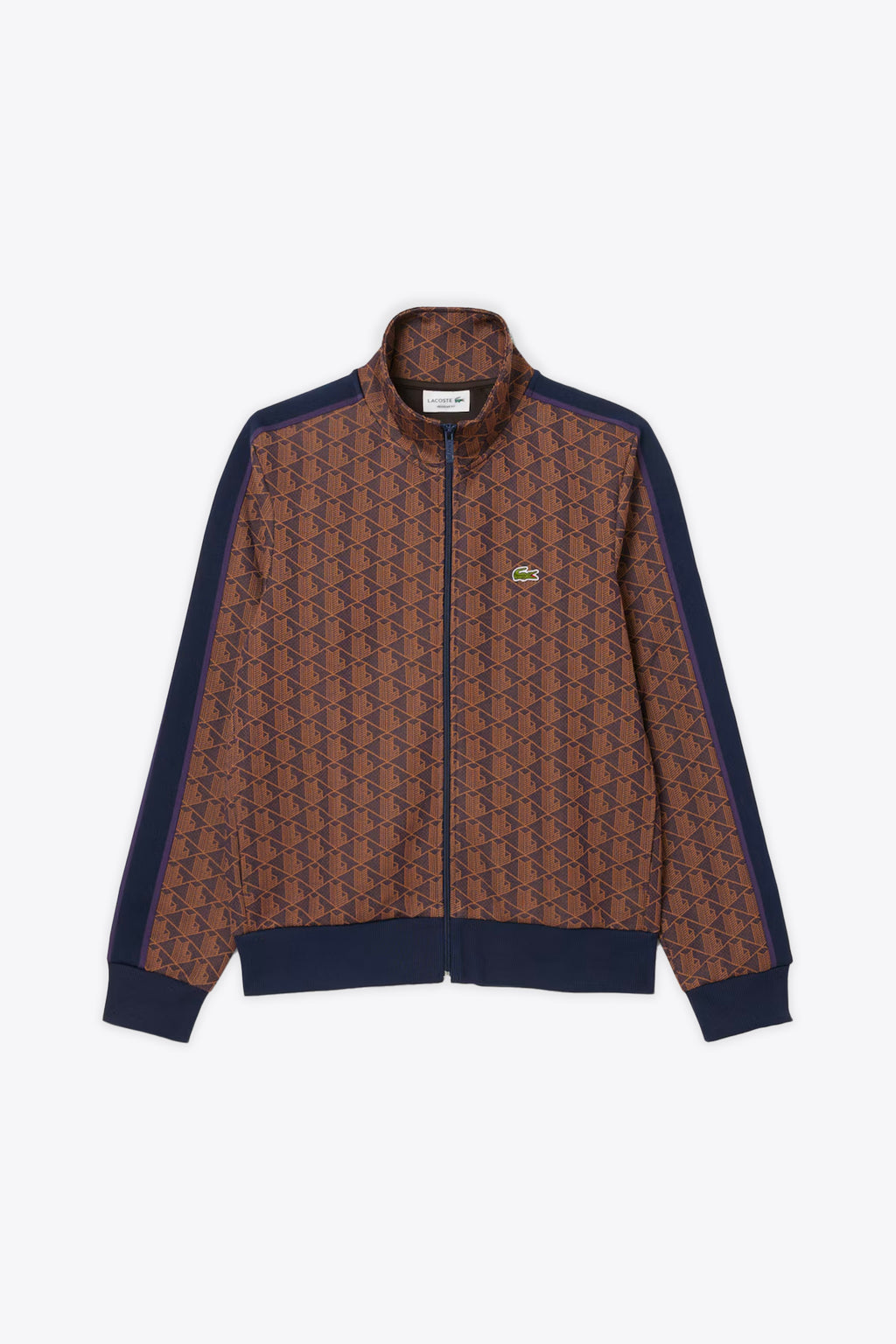 alt-image__Felpa-viola-e-arancione-con-zip-e-motivo-jacquard-monogram