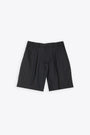 Shorts neri in cotone con coulisse 