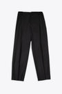 Pantalone nero relaxed fit in frescolana - Manhattans 