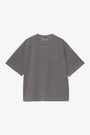 T-shirt grigia in cotone tinto in capo boxy fit - S/S Benton T-Shirt 
