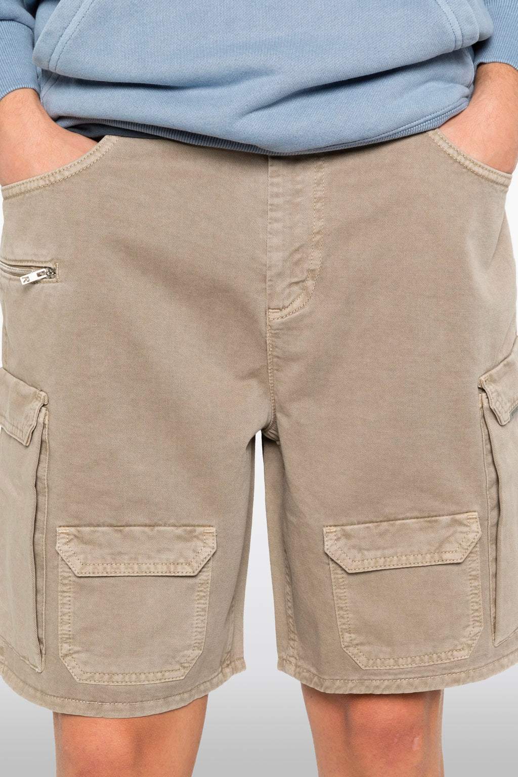 alt-image__Short-cargo-in-twill-di-cotone-beige-lavato---Loaded-Cargo-Short
