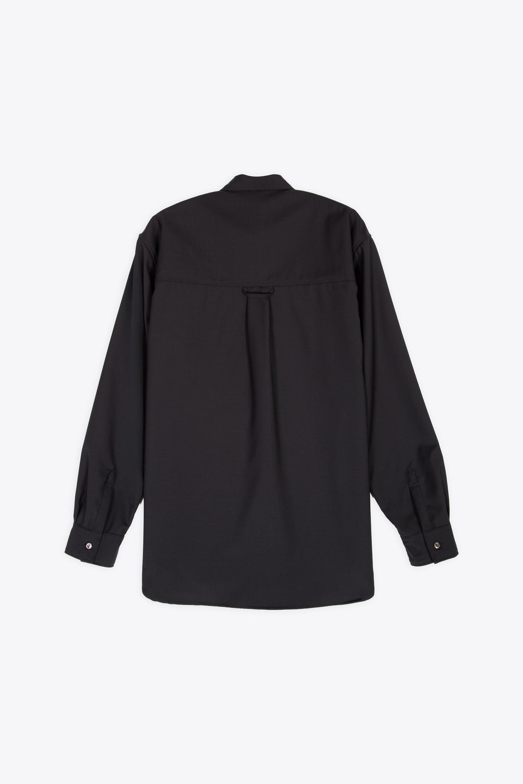 alt-image__Overshirt-nera-in-frescolana-con-maniche-lunghe