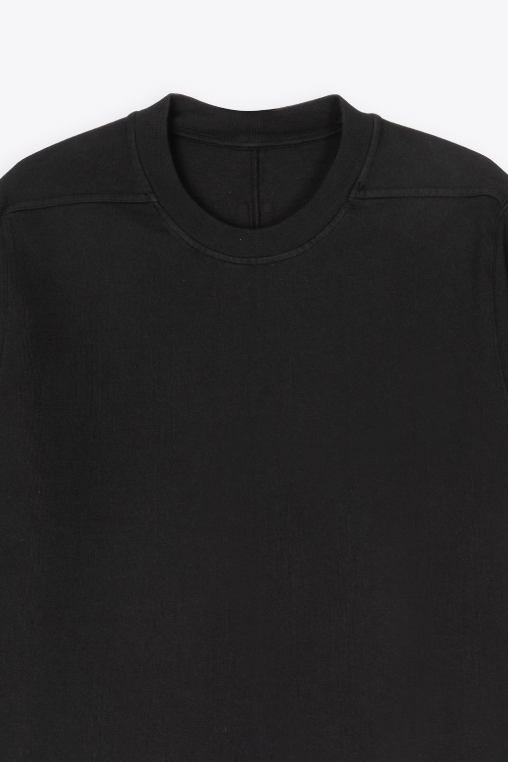 alt-image__Felpa-nera-leggera-in-cotone-con-fondo-a-taglio-vivo---Crewneck-Sweat