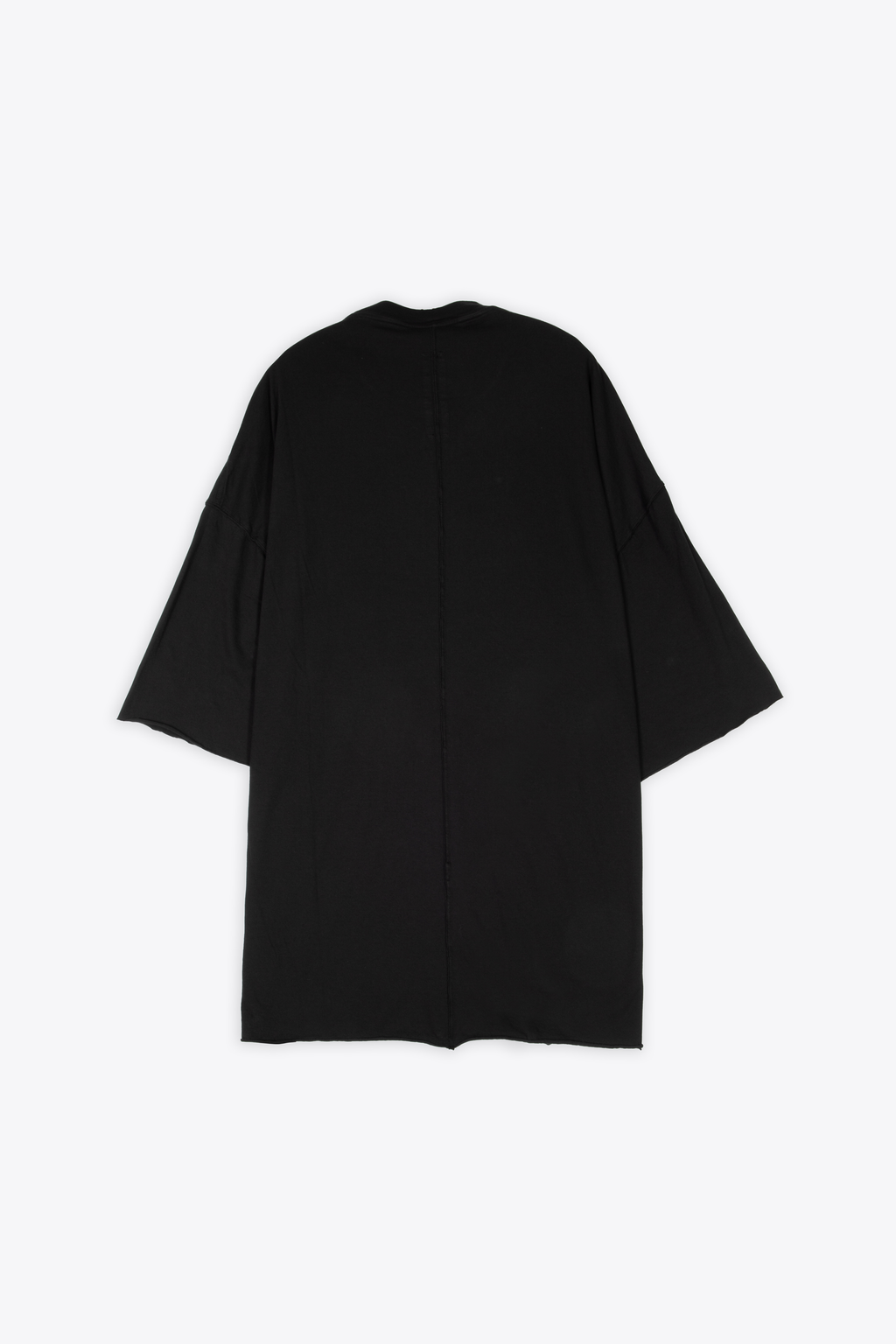 alt-image__T-shirt-oversize-nera-in-cotone-con-fondo-a-taglio-vivo---Tommy-T