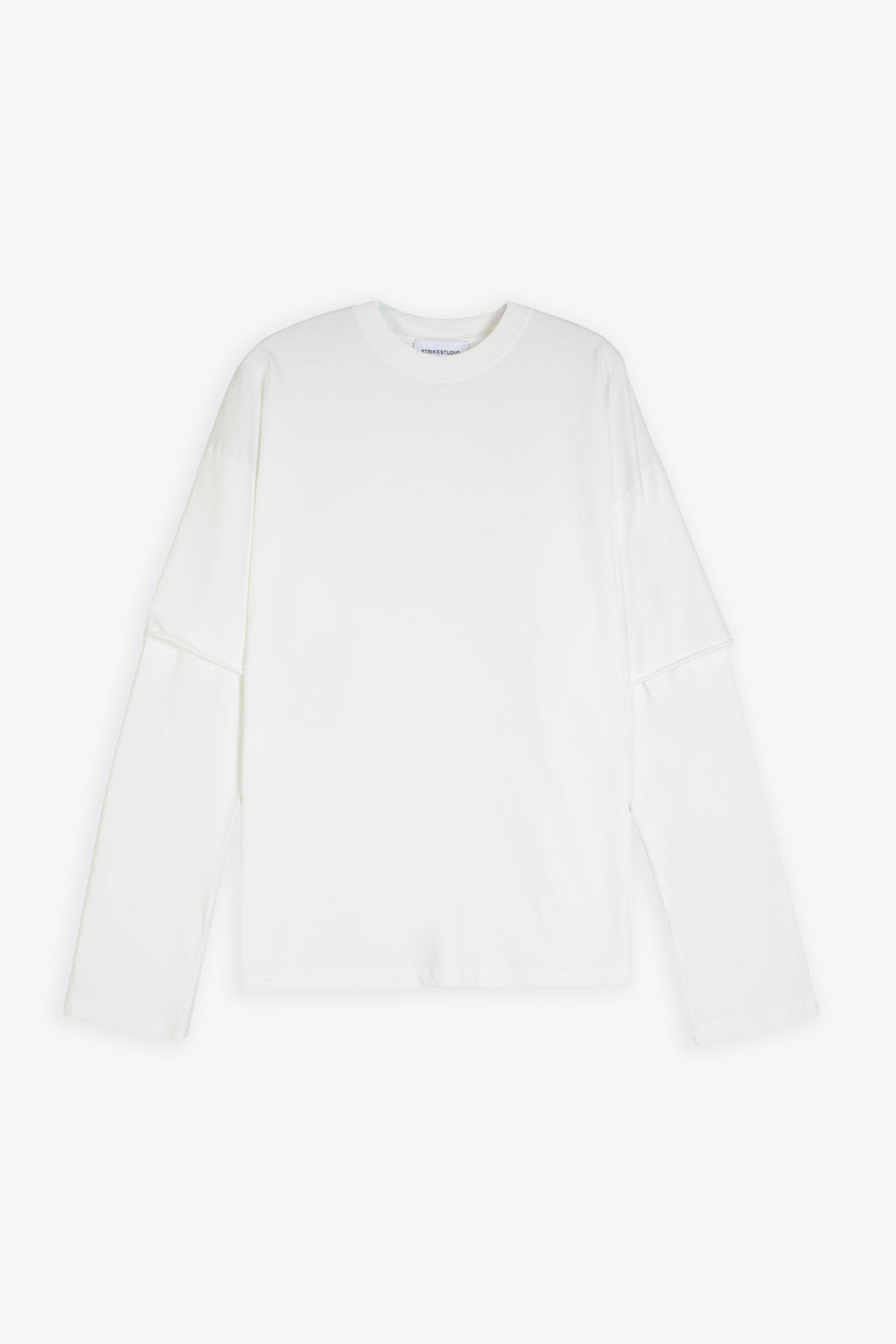 alt-image__T-shirt-bianca-boxy-fit-in-cotone-con-manica-lunga-doppiata---Double-Tee-Patch-Only