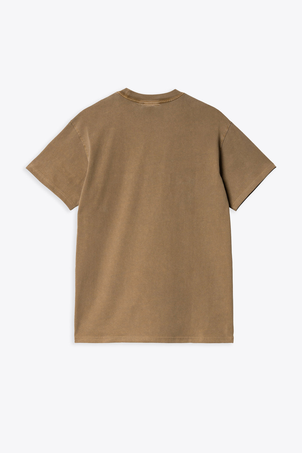 alt-image__Washed-brown-cotton-t-shirt-with-chunky-logo-embroidery---S/S-Duster-T-Shirt