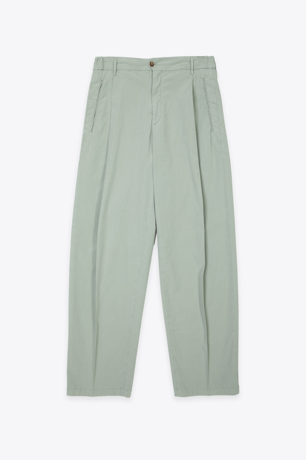 alt-image__Pantalone-in-gabardina-verde-salvia-con-pince-frontale---Manhattan