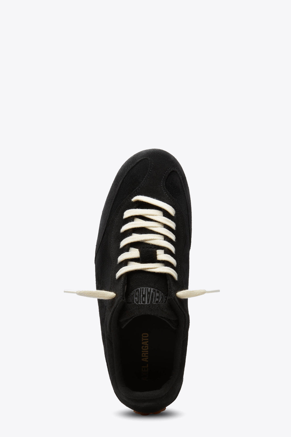 alt-image__Sneaker-bassa-nera-in-suede-con-suola-caramello---Daze-Runner