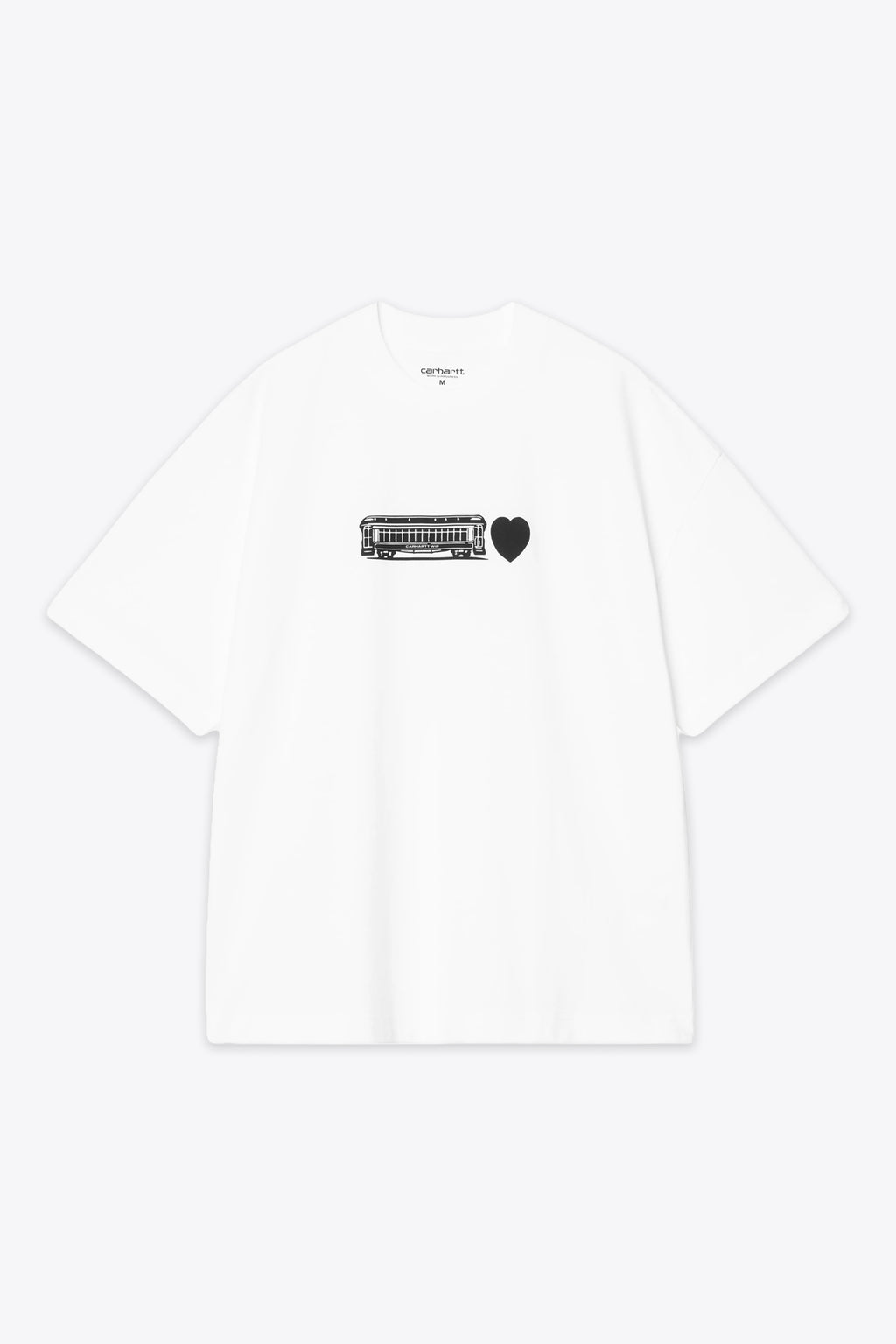 alt-image__T-shirt-bianca-in-cotone-con-stampa-grafica-al-petto---S/S-Deconstructed-Label-T-Shirt