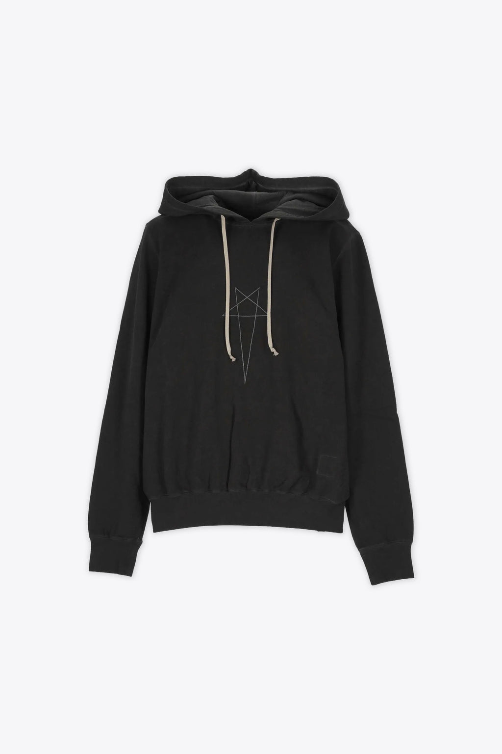 alt-image__Felpa-nera-in-cotone-lavato-con-Pentagram-al-petto-e--cappuccio---Oversized-Hoodie