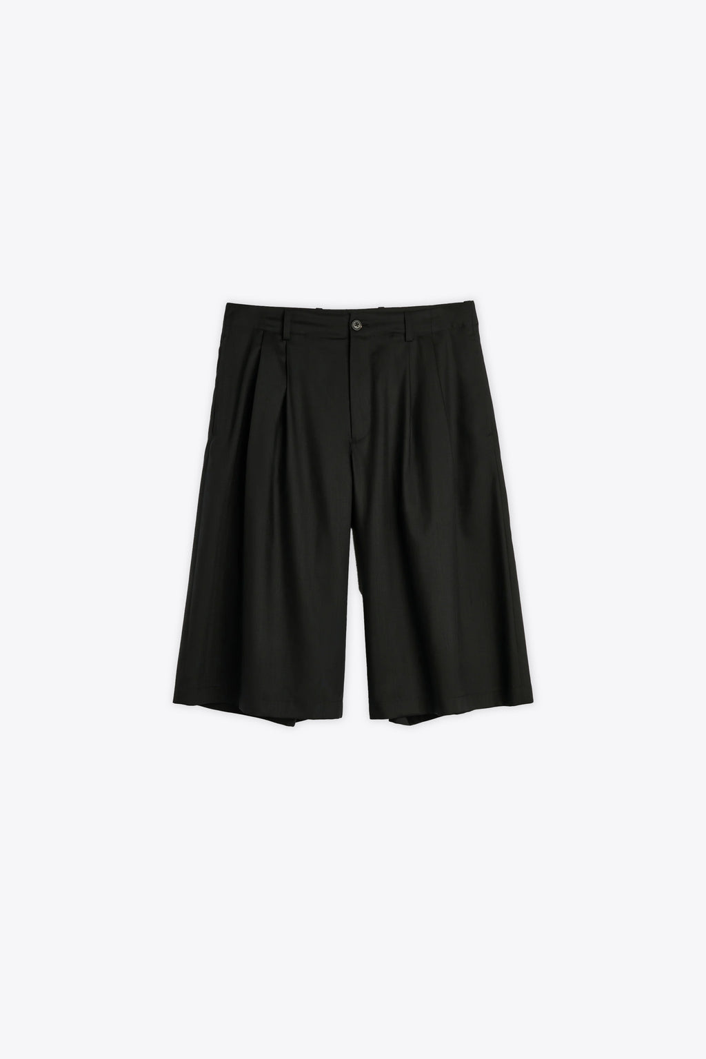 alt-image__Bermuda-baggy-in-frescolana-nero-con-doppia-pince---Split-Shorts