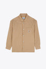Giacca in cotone beige a righe bianche - Grimsby Shirt Jac 