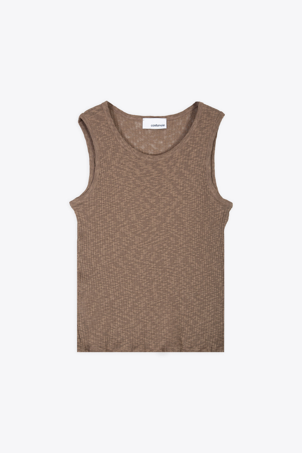 alt-image__Melange-brown-rib-knitted-tank---Toby