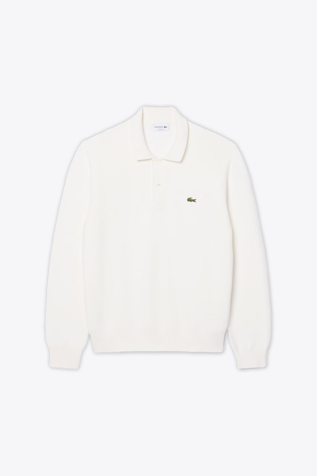 alt-image__Polo-in-maglia-di-cotone-panna-con-maniche-lunghe