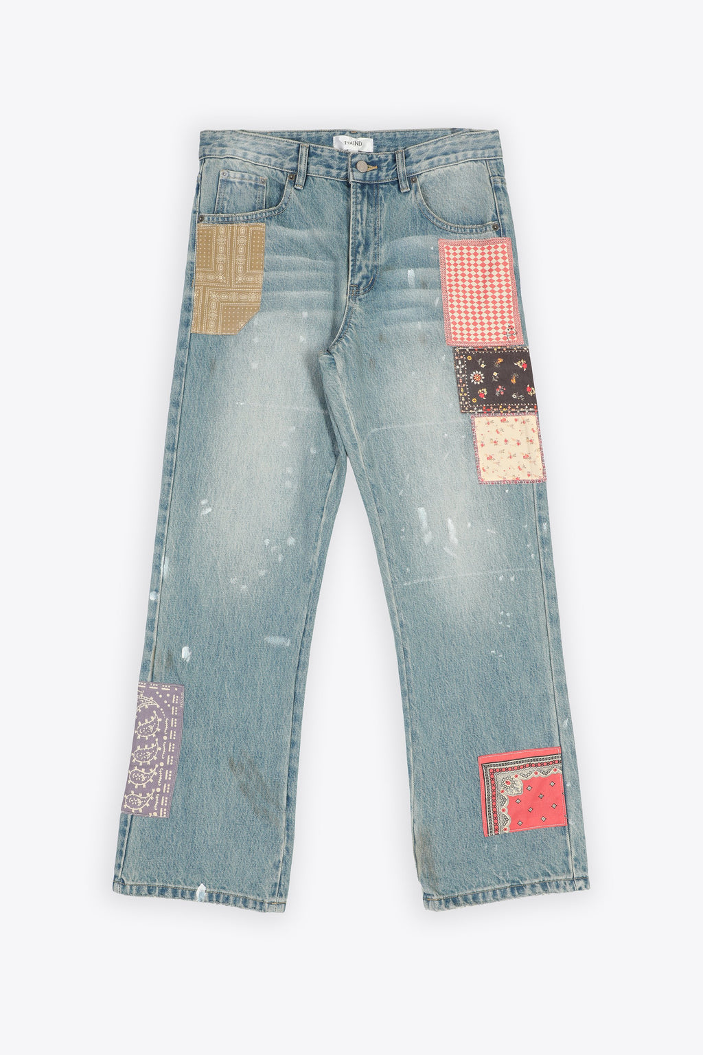 alt-image__Jeans-relaxed-fit-in-denim-blu-chiaro-stonewashed-con-patchwork---Tapestry-Chalk-Jeans