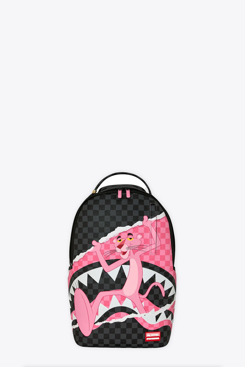 alt-image__Black-and-grey-check-pvc-backpack-with-Pink-Panther-print---Pink-Panther-On-The-Run-Backpack-